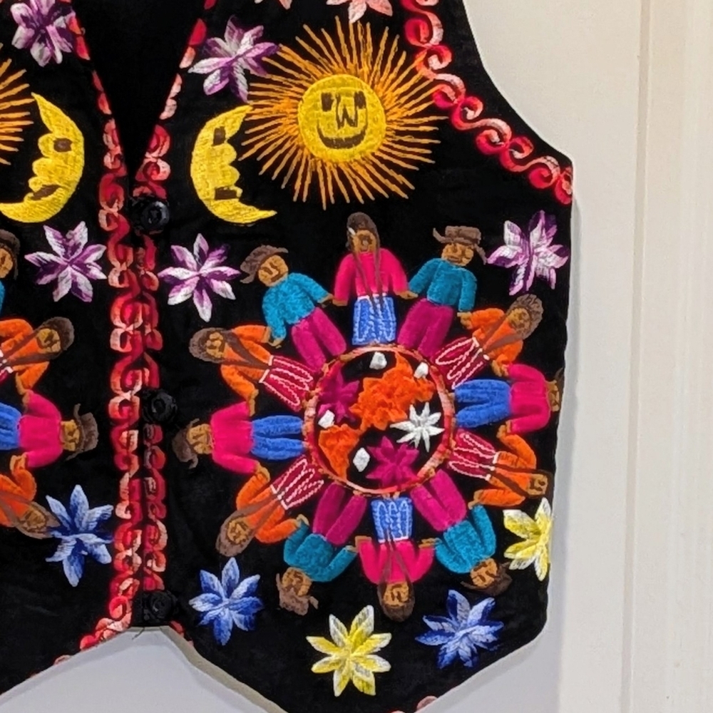NWOT Beckwoman S Handmade Embroidered 100% Cotton Vest - Picture 3 of 7